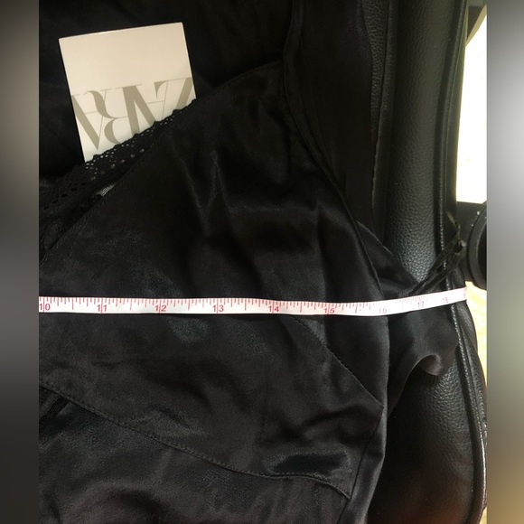 ZARA SATIN LINGERIE STYLE DRESS - Picture 8 of 14